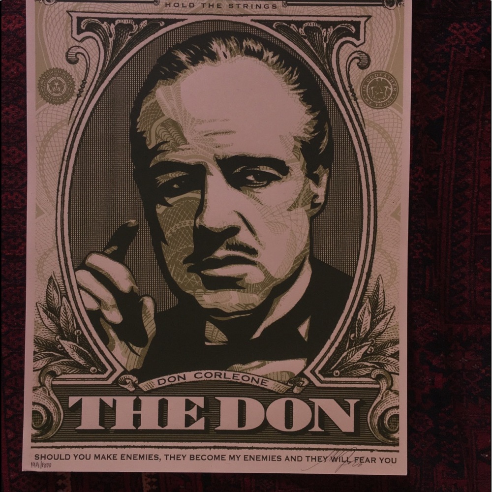 Shepard Fairey IN godfather WE TRUST obey print - Picture 11 of 12